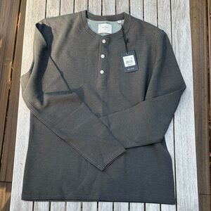 Billy Reid Charcoal Long-Sleeve Henley